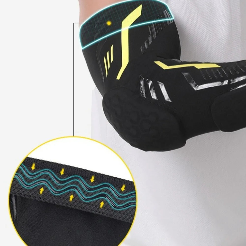 Separate Elbow Pads Honeycomb Dual Anti-Collision Elbow Brace Guard Compression Support Protective Arm Sleeve Protector