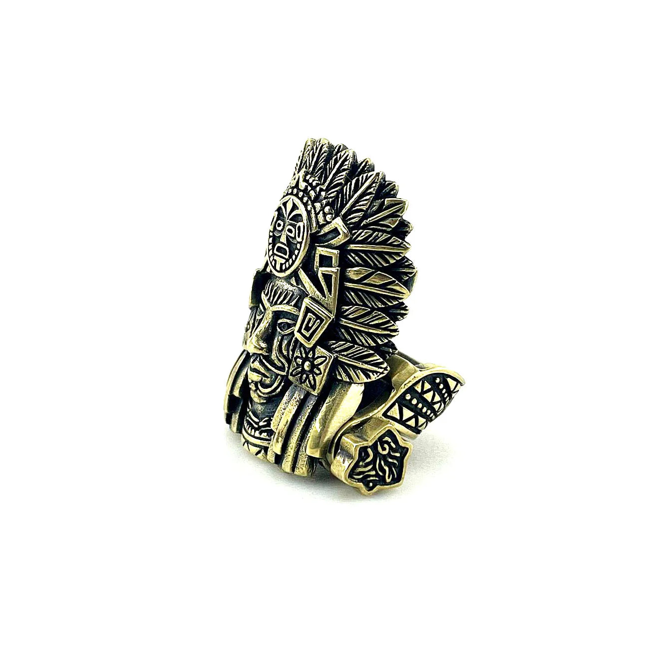 1 Set DIY Part Paracord Bracelet Buckle Brass Chief  EDC Wear Gift For Men Women