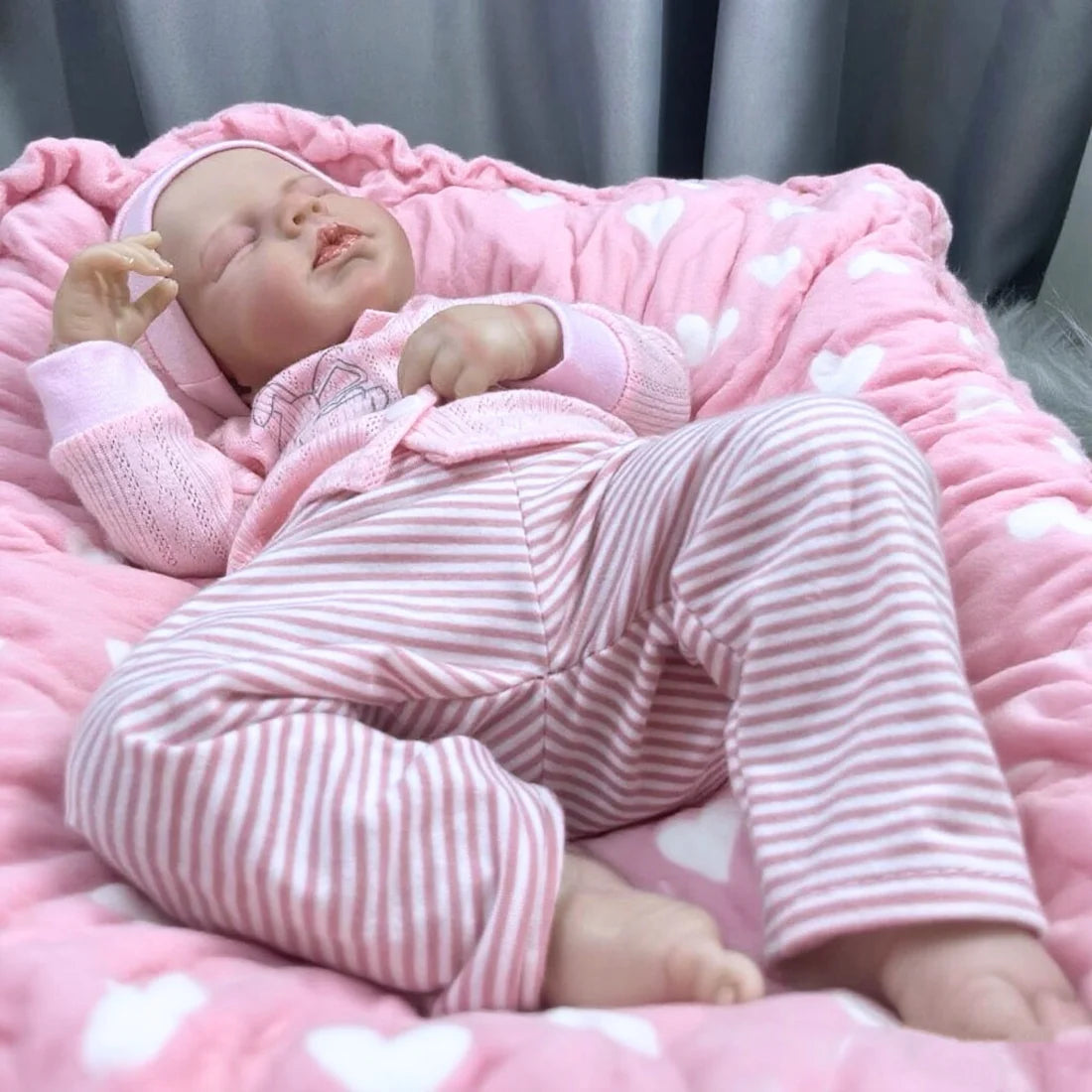 MRB 20 Inch Finished Reborn Baby Dolls LouLou 3D Painted Skin Lifelike Newborn Baby Dolls Toy For Girl Birthday Christmas Gift