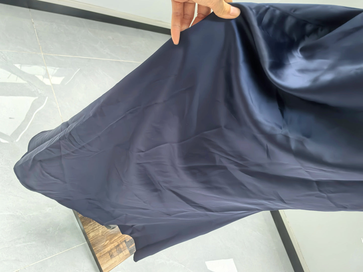 Maxi Formal Luxury Evening Dresses Women Summer Autumn Single Breasted Crystal Satin Tweed Long Dress Blue Party Dinner Vestidos