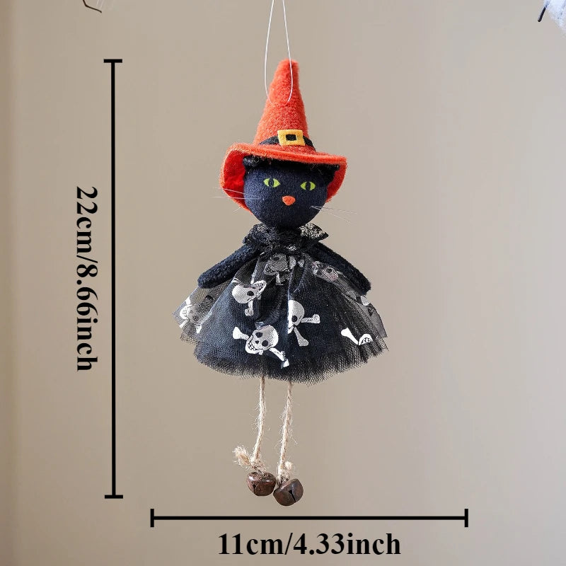 Cute Halloween Witch Pendant Halloween Decoration Home Decor Pumpkin Ghost Witch Hanging Pendant Halloween Creative Gift