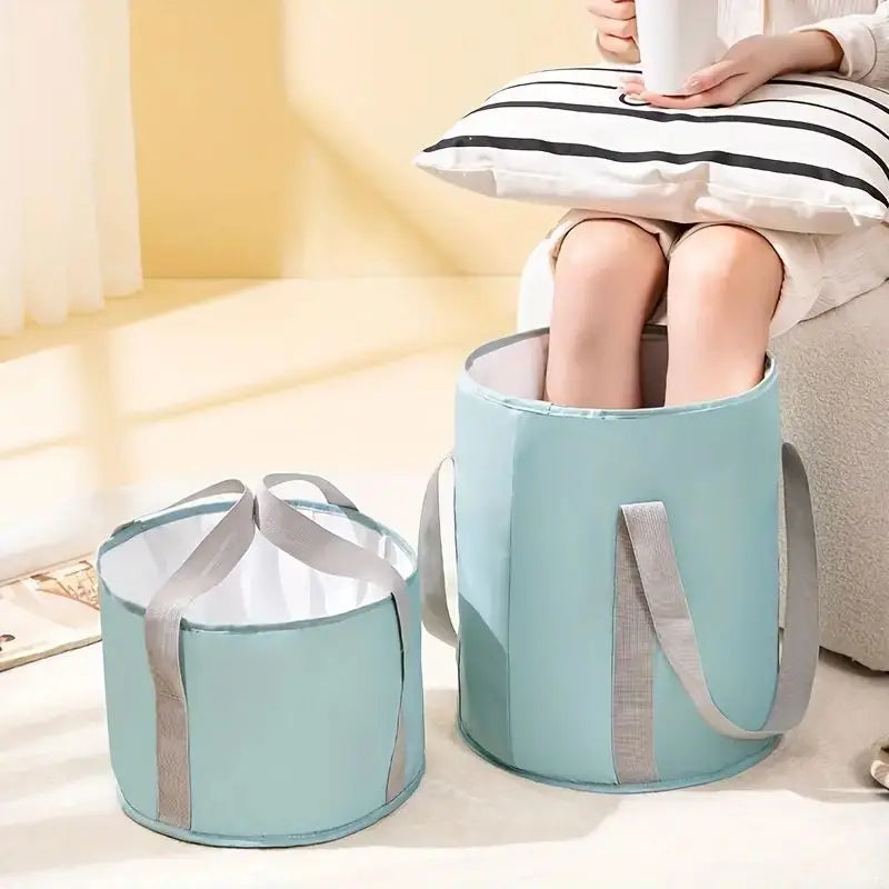 1pc Portable Collapsible Foot Bath Basin with Handles Perfect for Soaking Feet Traveling Camping and Outdoor Activities