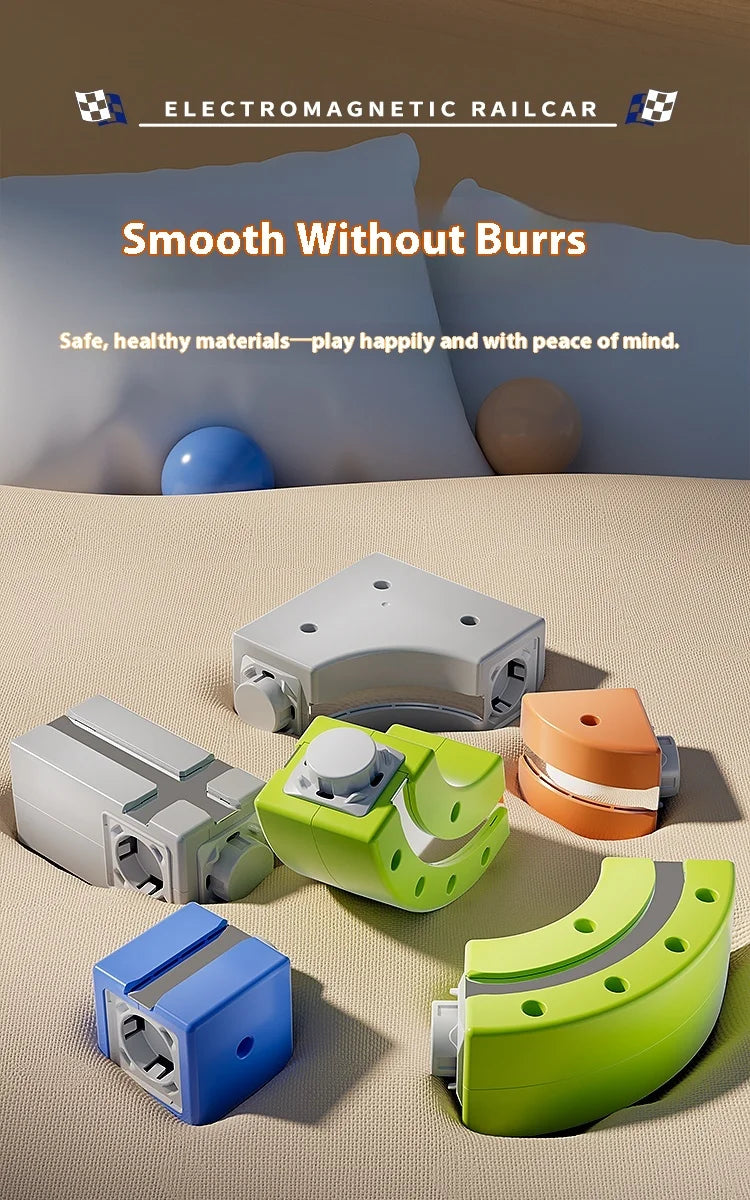 Magnetic Car STEM Racing Car Railtrack Set 2025 - Montessori Motorized Train & Gravity Maze Toy, Christmas Gift for Kids