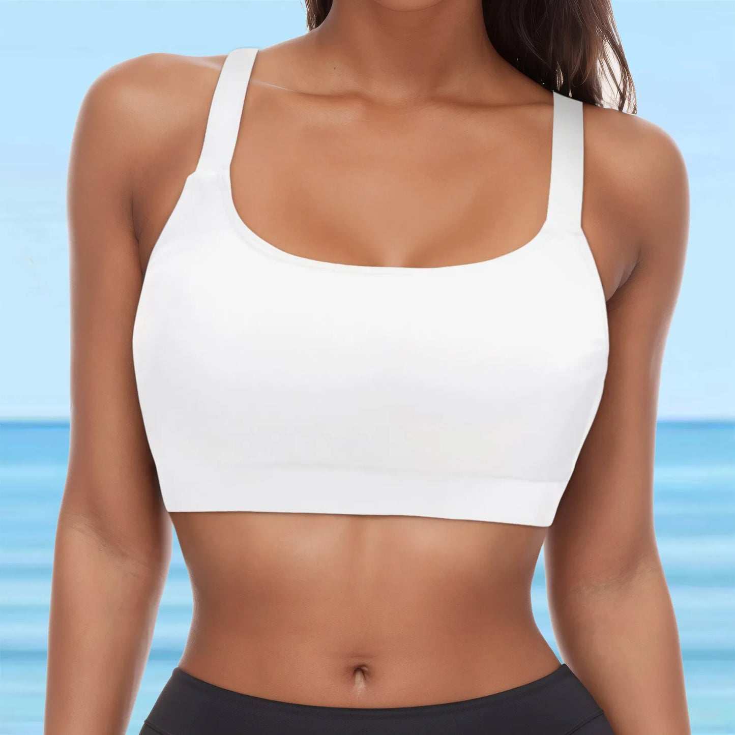 Bras Bikinis Women Swimwear Tops Solid Color Underwire Full Coverage Push Up Swim Crop Brassiere Summer Beachwear 호캉스 수영복
