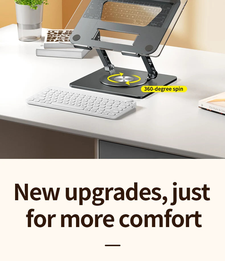 LS652 Laptop Stand Aluminium Alloy Foldable Tablet Rotale Stand Macbook Laptop Portable Fold Holder Cooling Bracket Support