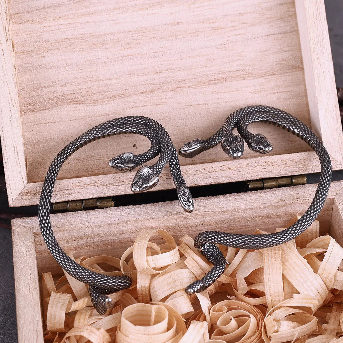 Viking Three Headed Serpent Street Tailed Serpent Man and Woman Earrings Stainless Steel Hanging Earring Personalized Gifts