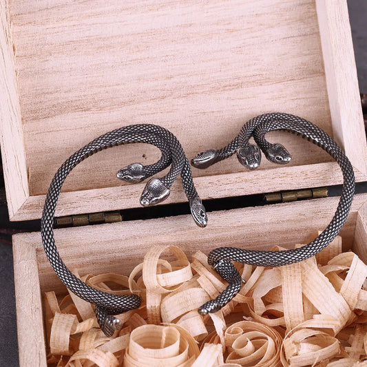 Viking Three Headed Serpent Street Tailed Serpent Man and Woman Earrings Stainless Steel Hanging Earring Personalized Gifts