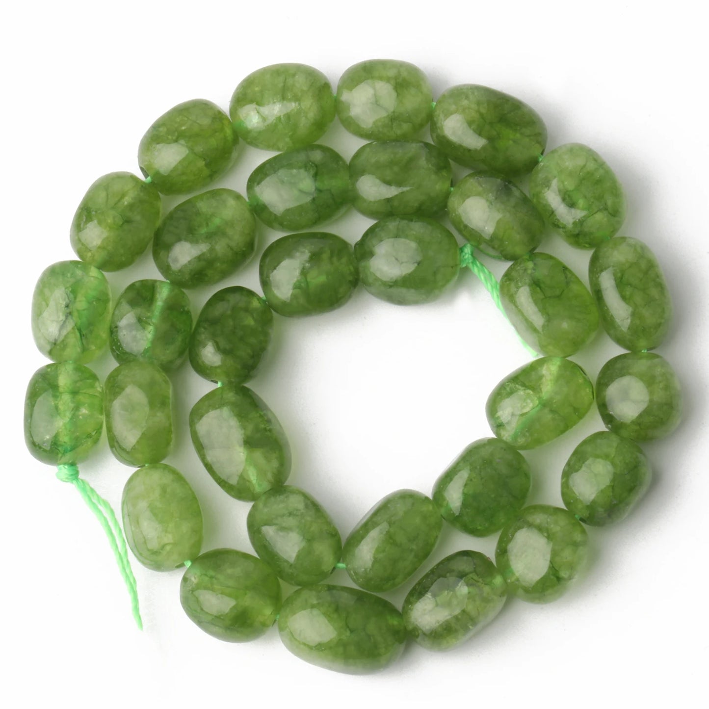 9x11mm Oval Natural Stone Tourmaline Peridot Apatite Bead Smooth Loose Beads for Jewelry Making Supplier DIY Charm Bracelet 15''