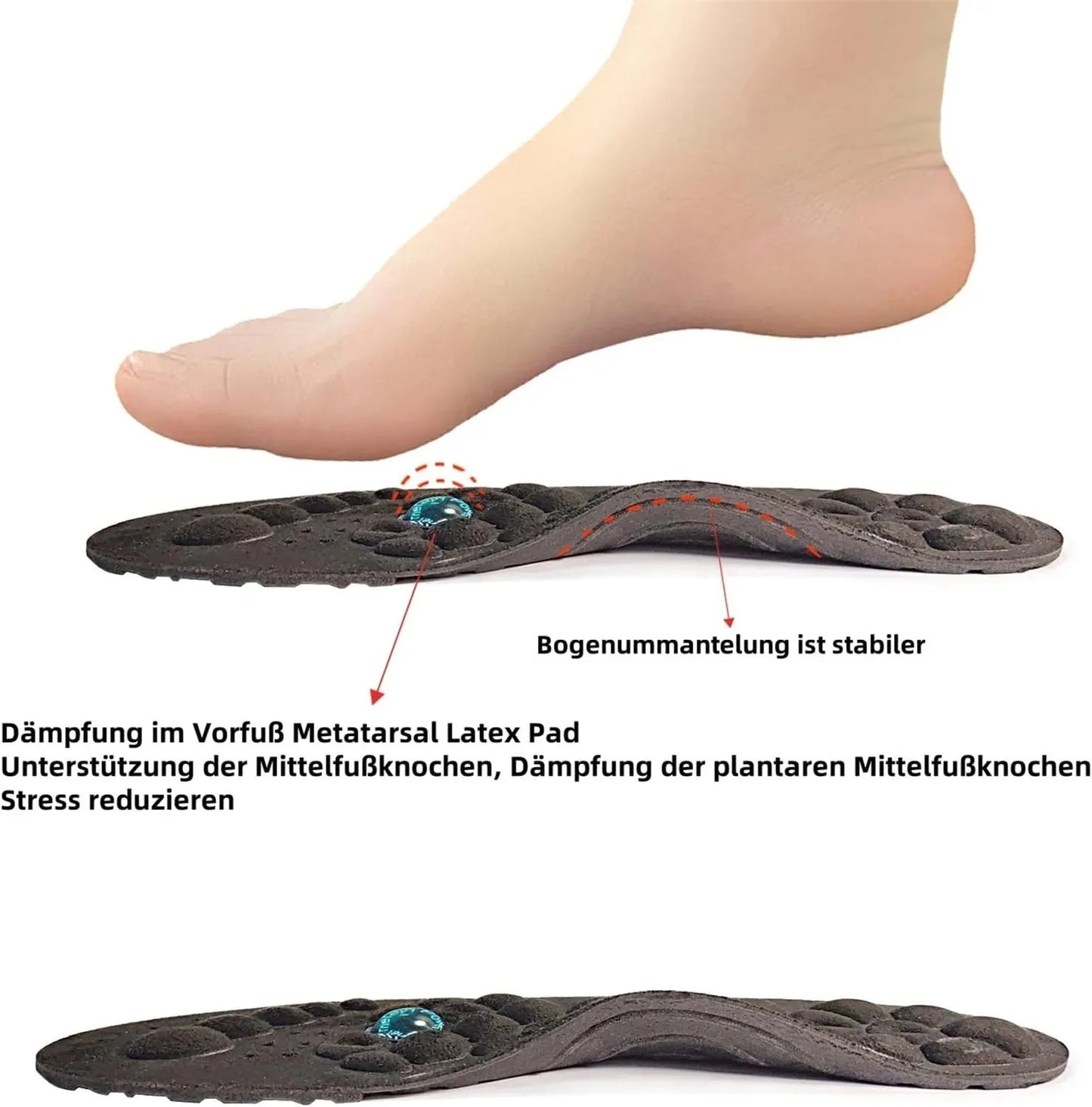 Magnetic Comfortable Acupoint Massage Insoles for Men Women EVA Foot Massage Sports Arch Support Insoles Orthopedic Shoe Inserts