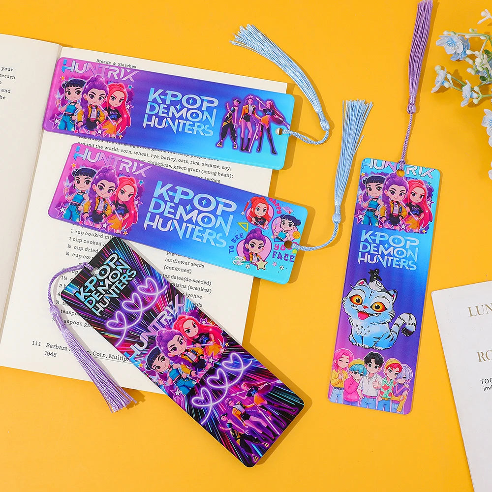 Kpop Demon Hunter Saja Boys Acrylic Bookmark Anime Merch Student Study Stationery Christmas Gift for Friends