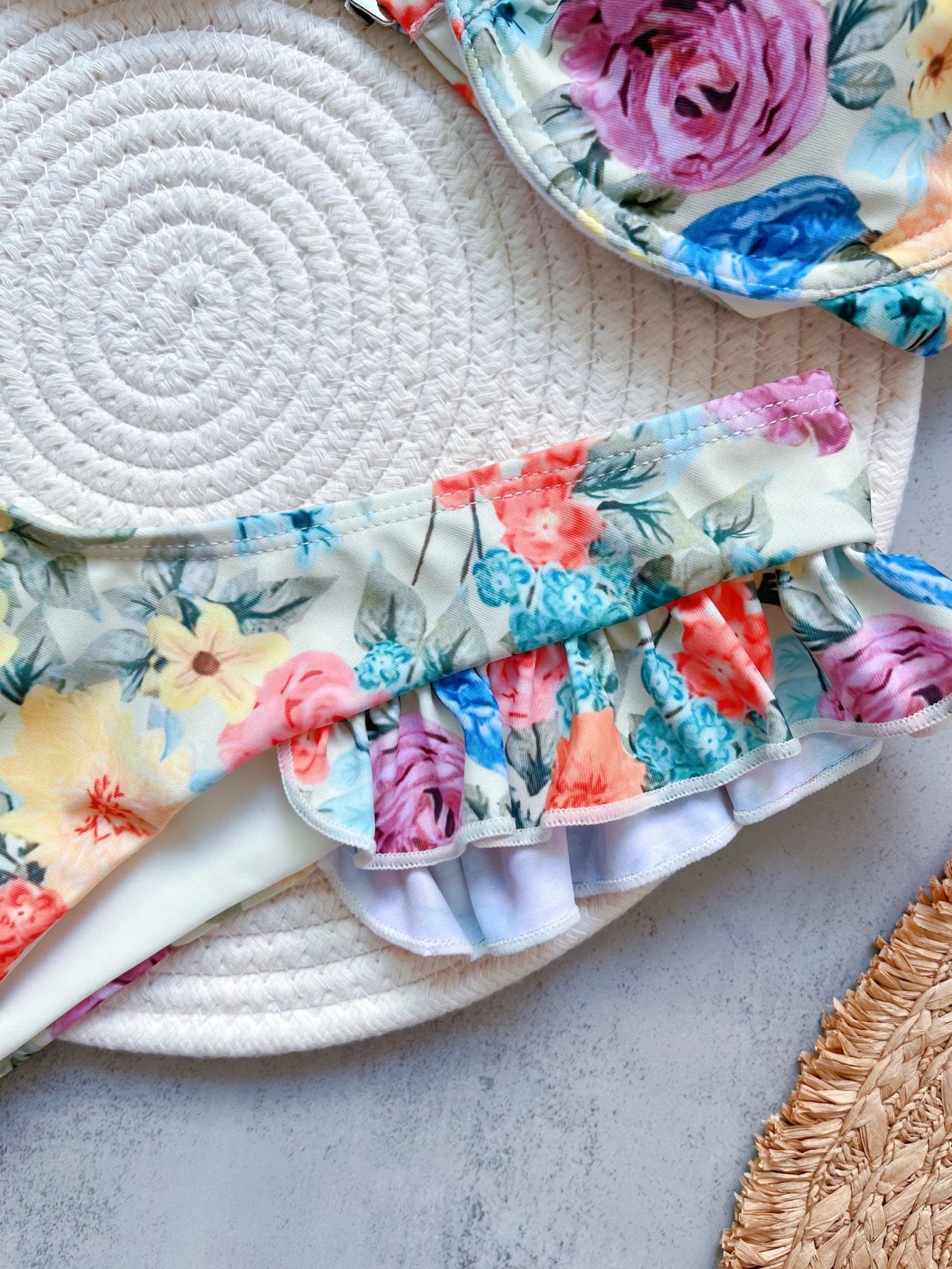 Flowers Printed Brazilian Underwired Bikini Female Swimsuit Women Swimwear Two-pieces Bikini set Bather Bathing Suit Swim