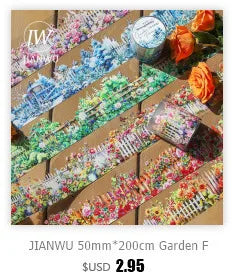 JIANWU 50mm*200cm Punk Circuit Series Vintage Laser Material Collage Landscaping PET Tape Creative DIY Journal Stationery