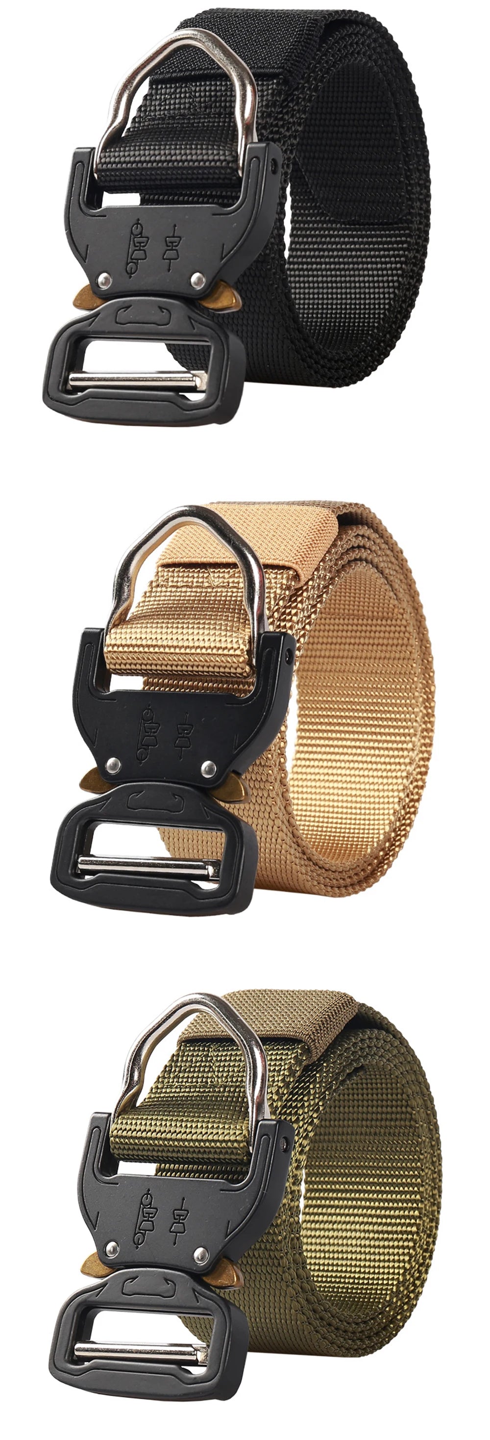 1pc Men's Belt Outdoor Tactical Belt Multi-Function Buckle Nylon Belt High Quality Alloy Buckle Belt Sports Canvas Neutral Belts