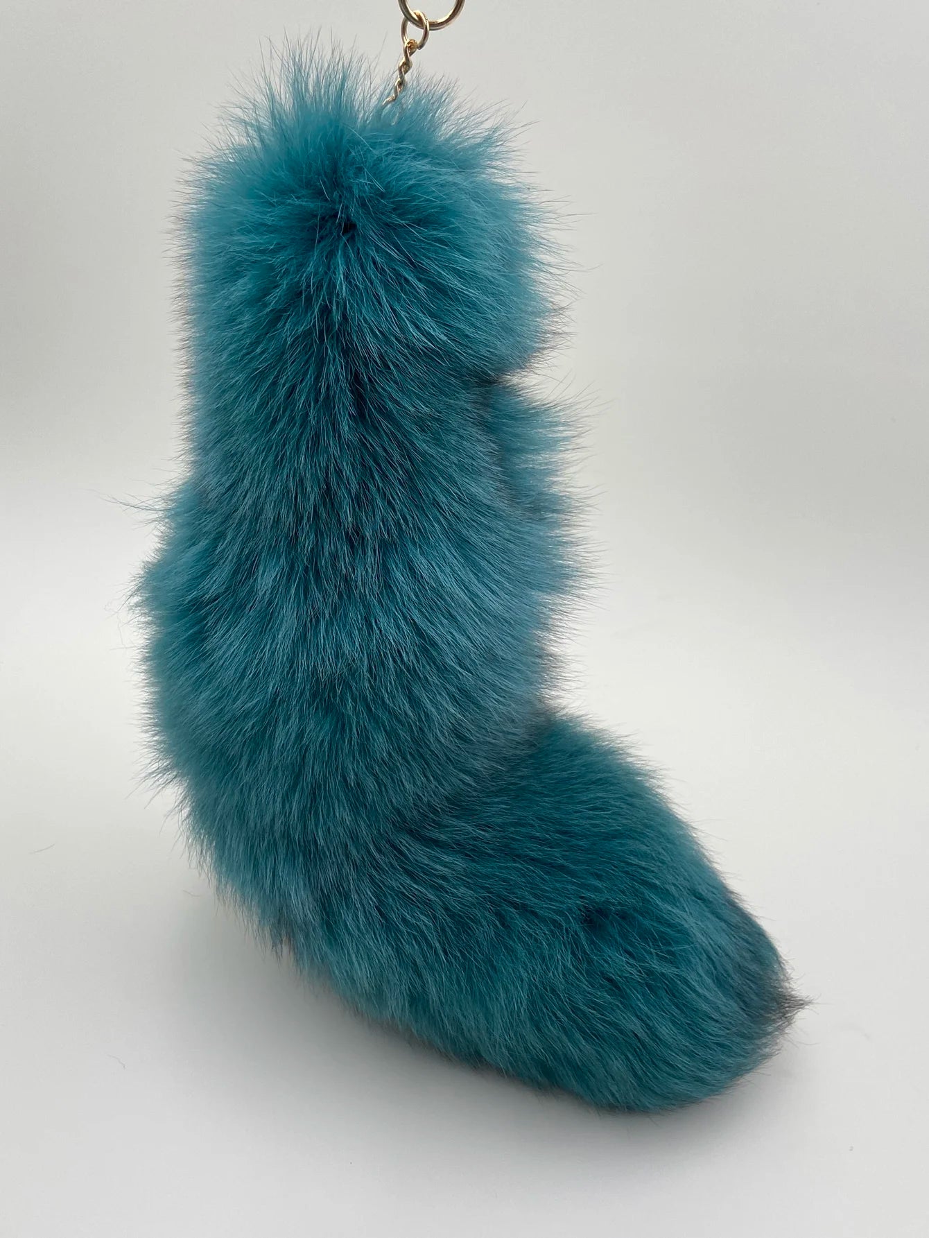 Naturally Fashion Fox Tail Keychain Wolf Tail Fur Tassel Bag Tag Black And Brown Charm Keyring Pom Pom Holder Strap Chain Gifts