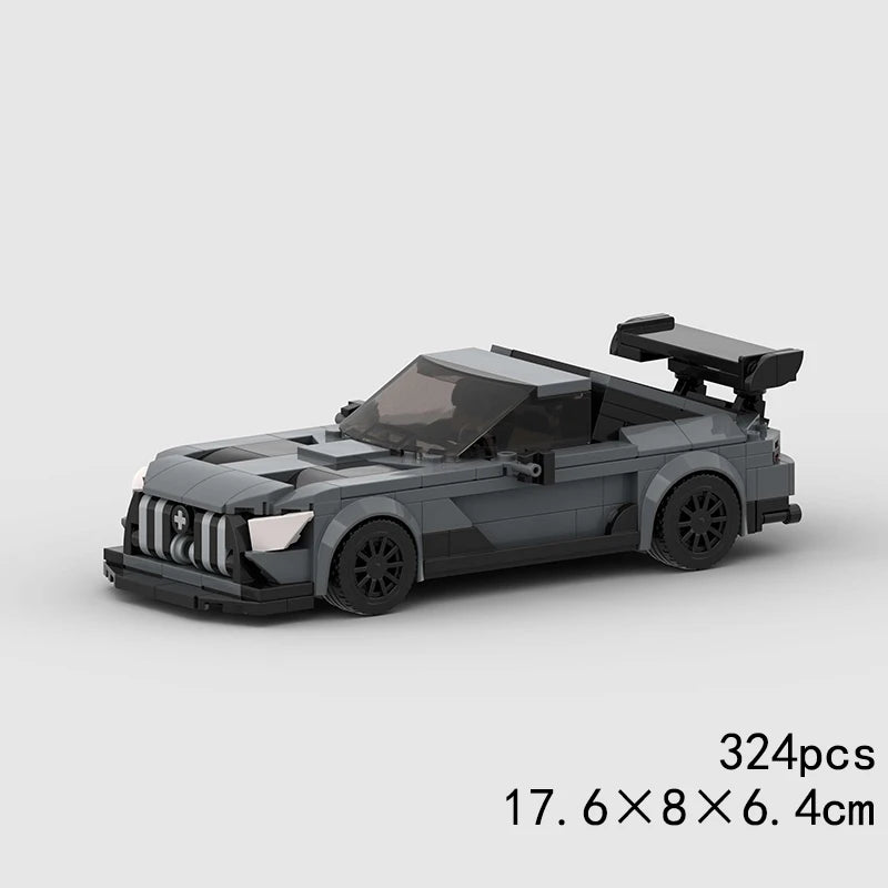 MOC Car Speed R34 488 Pickup R32 Racing Vehicle Model Building Block Super Race brick Christmas Gift City Technical rally sport