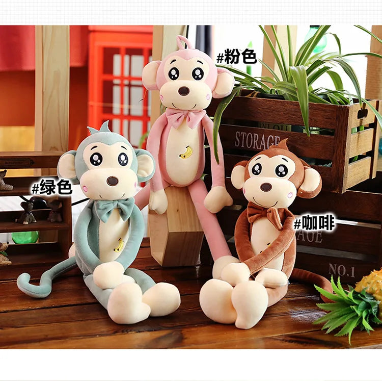 Creative Cute Cartoon Plush Toy Animal Monkey Long Arms And Long Legs Doll Baby Sleeping Comfort Pillow Christmas Gift