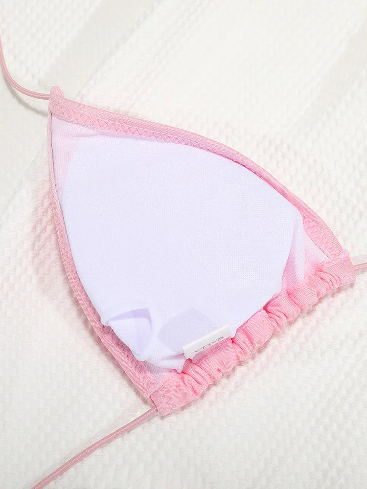 Bikinis Solid Bikinis Low Waist Bathing Suit Women's Swimming Suit 2025 Biquinis Two Pieces Suit Summer Swimwear