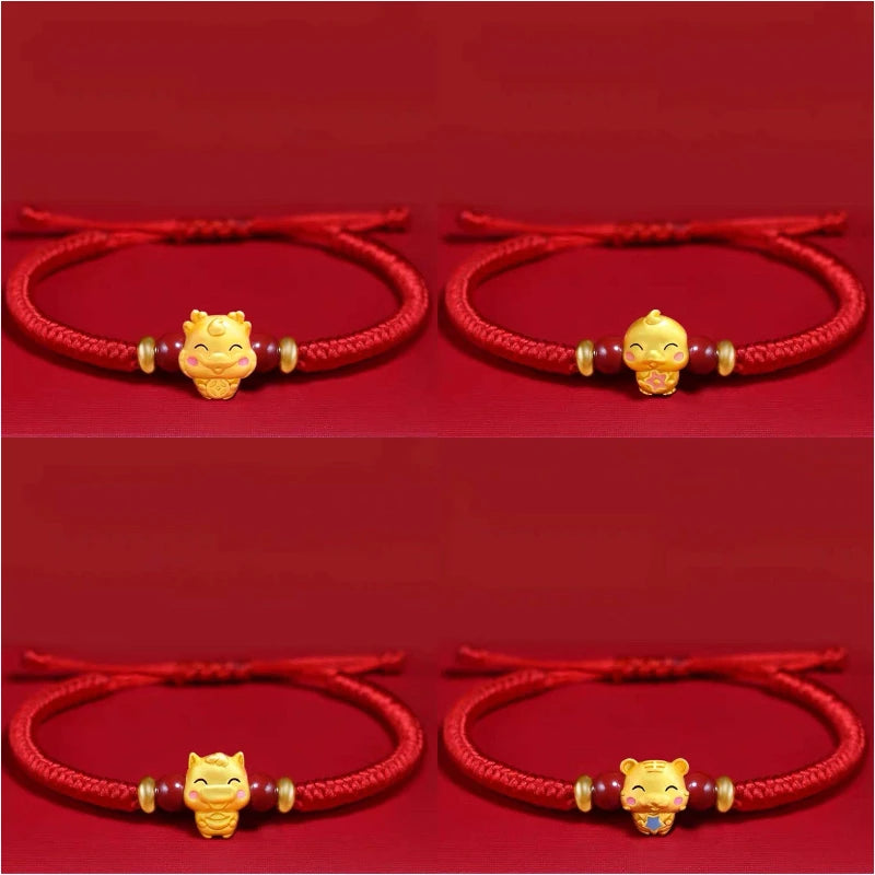 12 Constellation Zodiac Sign Charm Braided Bracelets Men Women Classics Red Rope Bracelet & Bangle Birthday Gift Party Jewelry