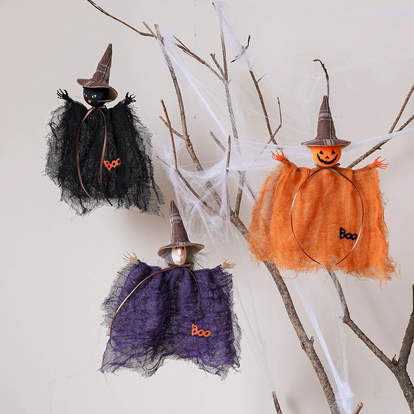 Cute Halloween Witch Pendant Halloween Decoration Home Decor Pumpkin Ghost Witch Hanging Pendant Halloween Creative Gift