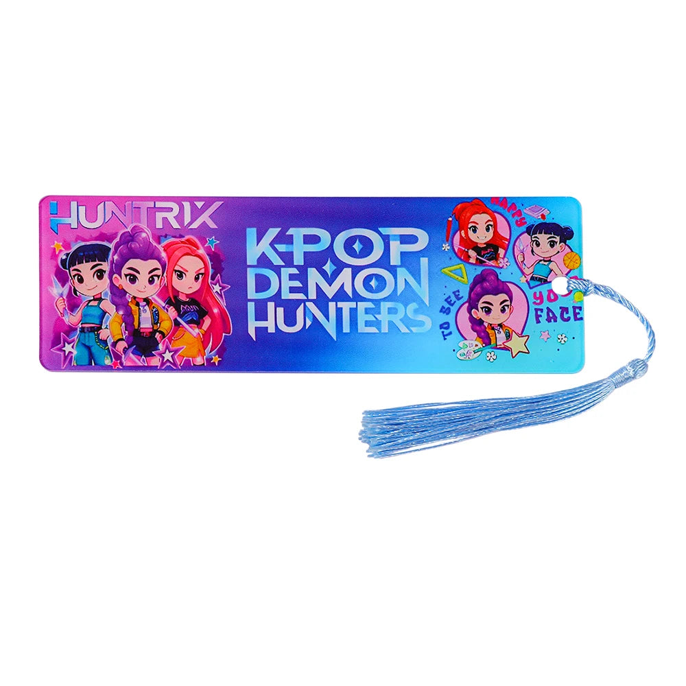 Kpop Demon Hunter Saja Boys Acrylic Bookmark Anime Merch Student Study Stationery Christmas Gift for Friends