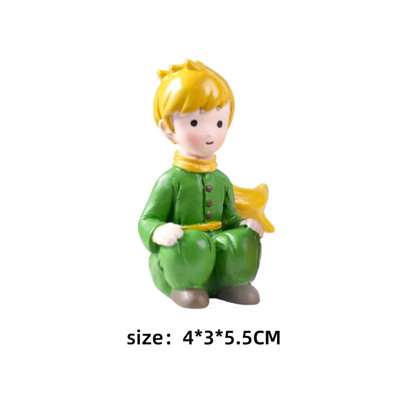 Home Decoration DIY Resin Crafts Little Prince Home Desk Small Ornaments Children's Birthday Christmas Gift Ornaments Decoration