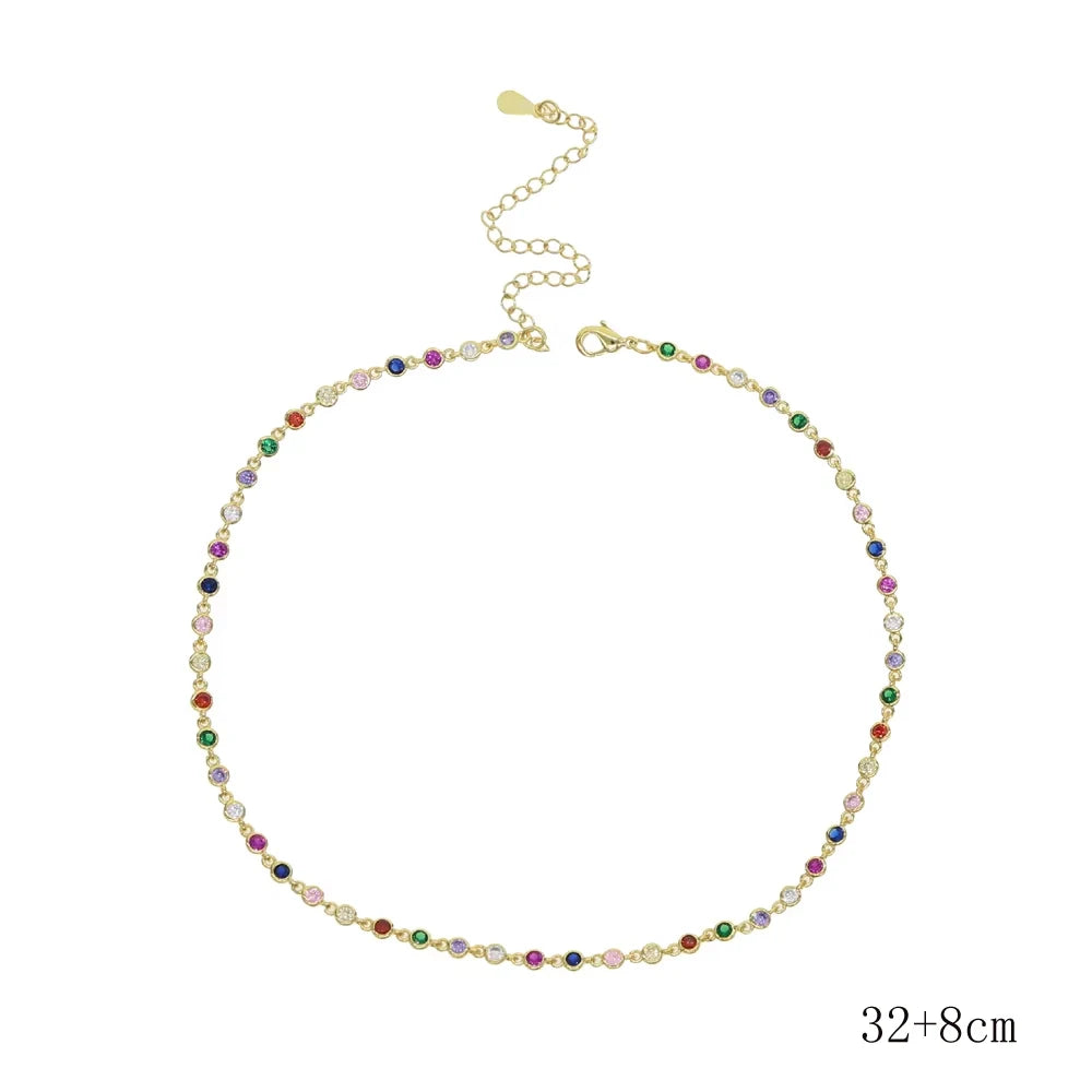 2025 Gold Color rainbow colorful cz lip butterfly heart cute lovely lucky charm bracelet elegant Luxury fashion women jewelry