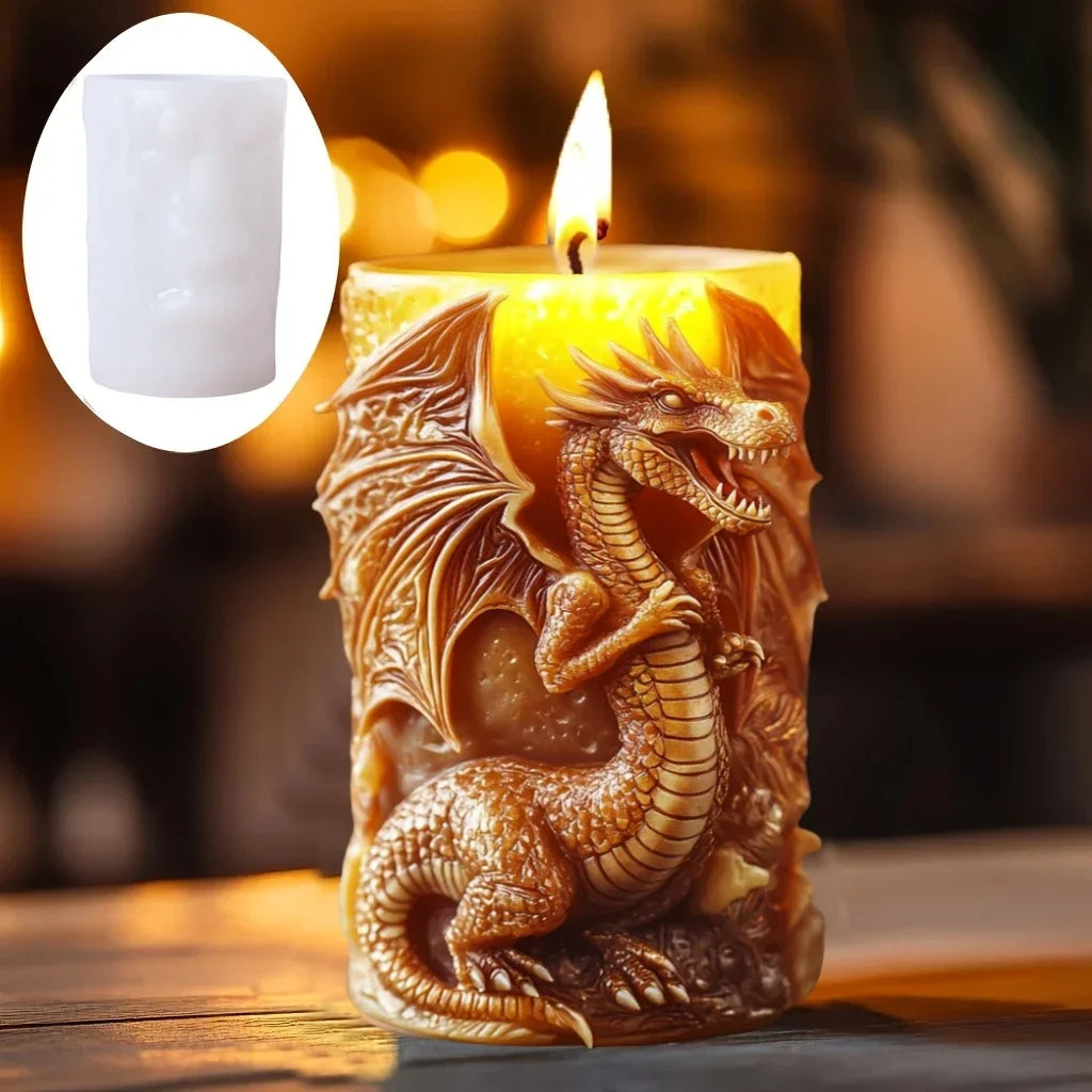 DIY elk relief cylindrical candle silicone mold sika deer flower relief resin mould Forest sika deer gypsum molds Christmas gift