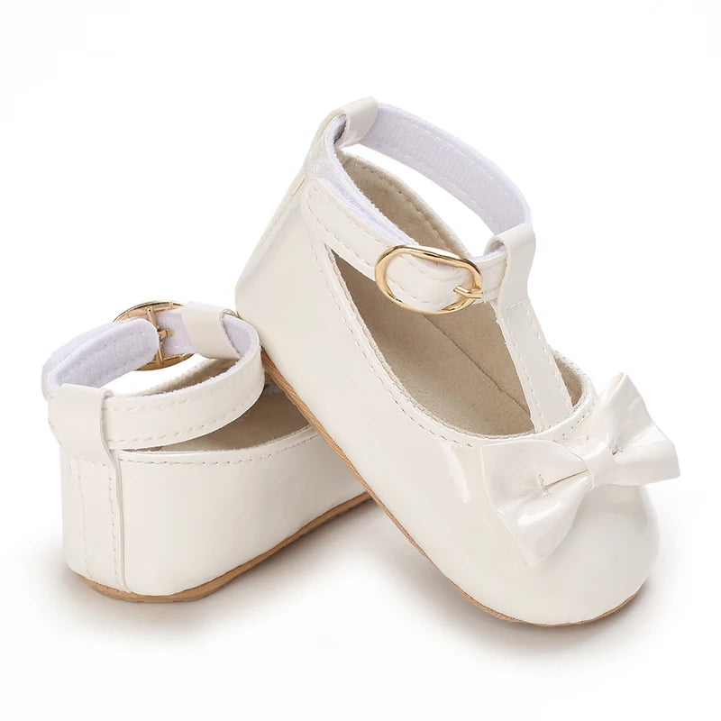 Cute Lace Baby Princess Shoes for Spring And Autumn 0-18M Infant Girls Anti-Slip Rubber Sole Bow Detail Anti-Slip Footwear