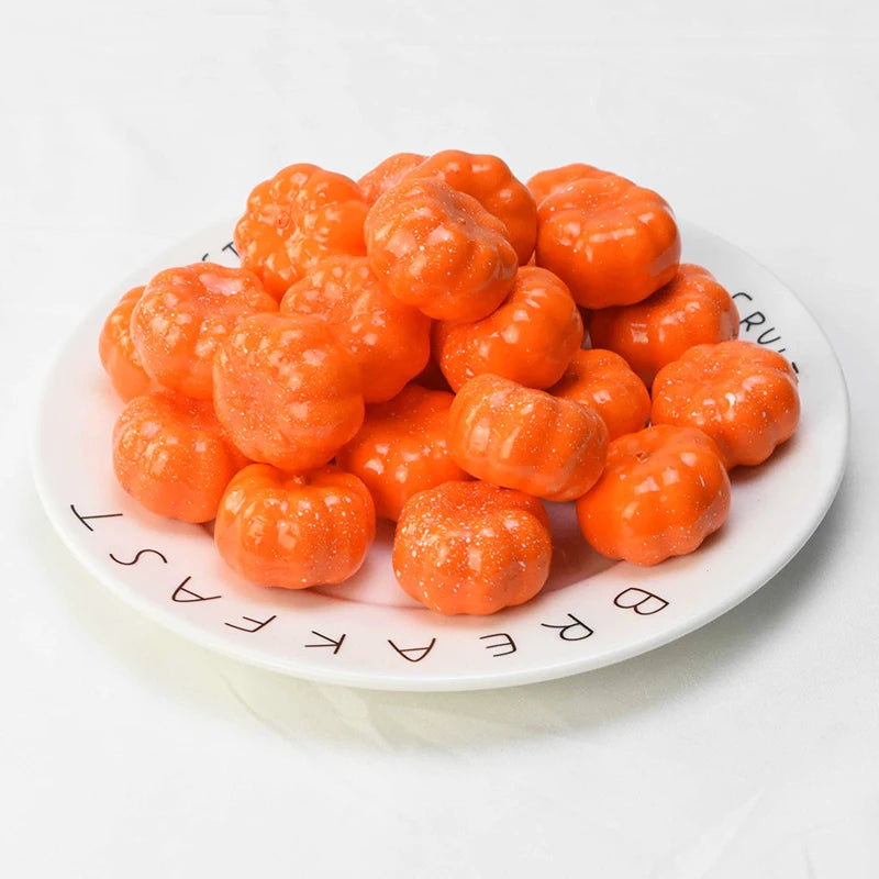 25/50pcs Mini Artificial Pumpkin Simulation Vegetable Halloween Decoration Home Halloween Party DIY Fake Pumpkin Decor Props 7z