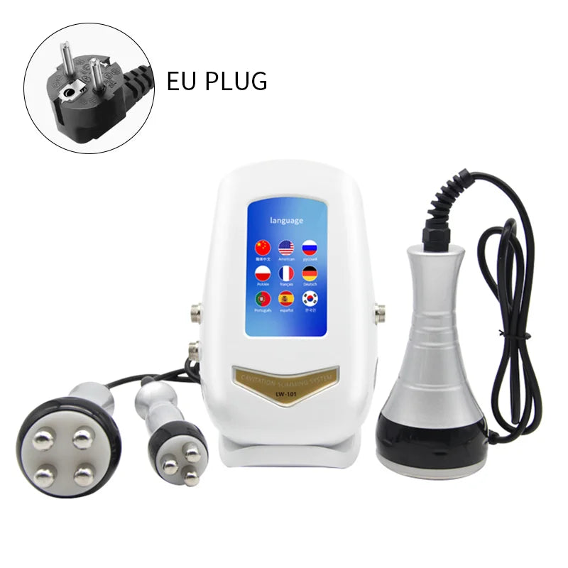 3IN1 40K Ultrasound Radiofrequency Beauty Device Massage for Shaping Tighten the Skin Burn fat Anti-aging Whitening Beauty Tools