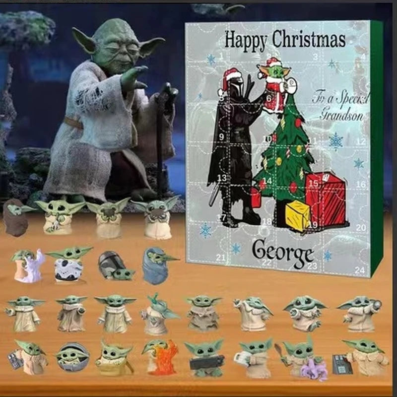 2025 Star Wars 24 Days Advent Calendar - Yoda Robot Doll Countdown Calendar for Kids Home Festival Decoration Christmas Gift