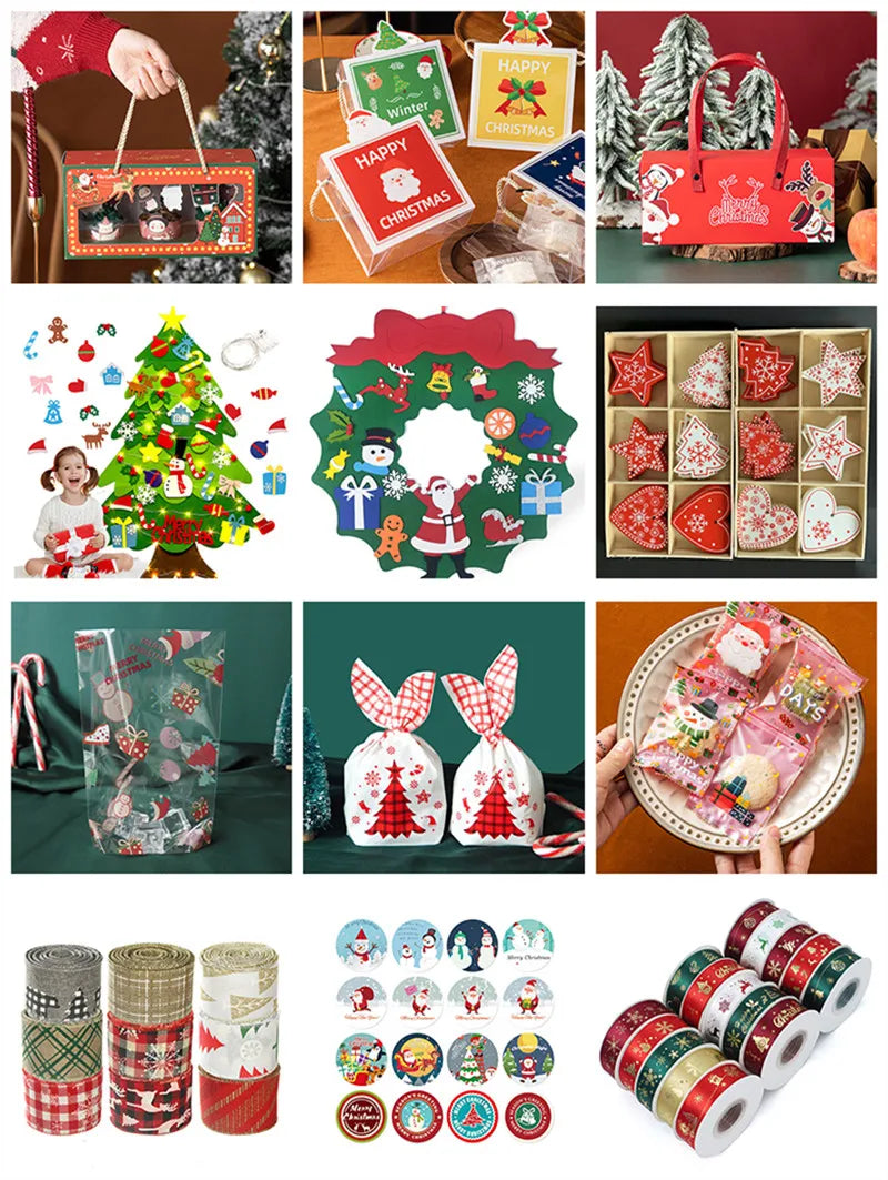 LBSISI Life 25pcs Ball Shape Christmas Gift Bag For Candy Chocolate Cookie Nougat Biscuit Packing Gift Tree Santa Zipper Bags