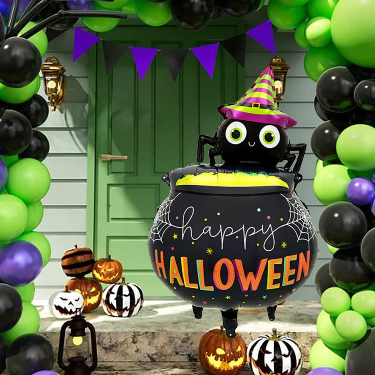 1pc/2pcs Halloween Spider Medicinal Pot Balloon for Halloween party, birthday party.horror and weird atmosphere decoration