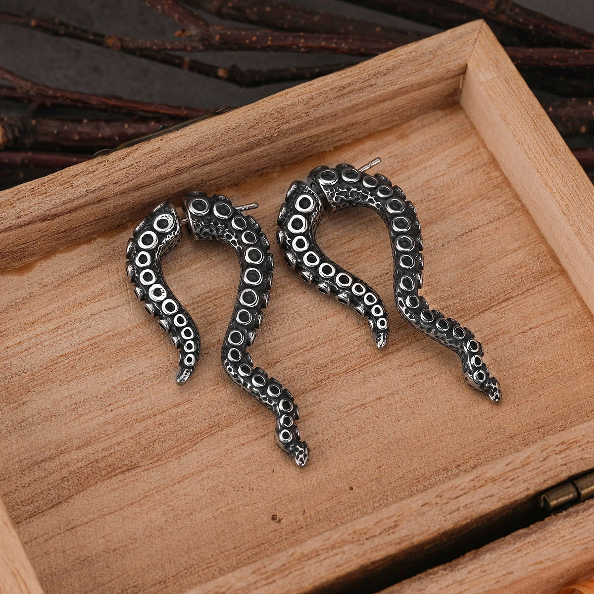 Creative Design Octopus Feet Drop Earring Men Women Punk Hip Hop Eardrop Jewelry Quality Stainless Steel Earrings Gift