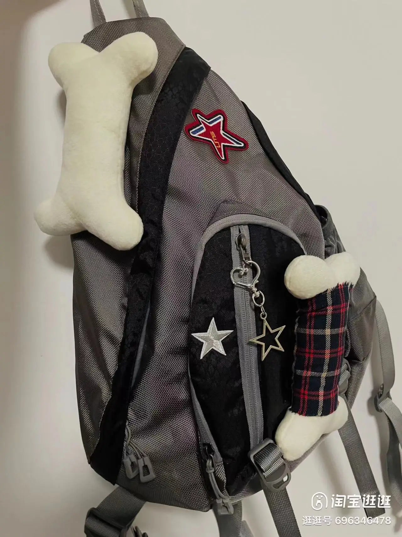 JIAERDI Y2k Grunge Crossbody Bags Women Gothic Star Patchwork Chic Casual Handbags Ladies Harajuku Aesthetic Messenger Bag 2023