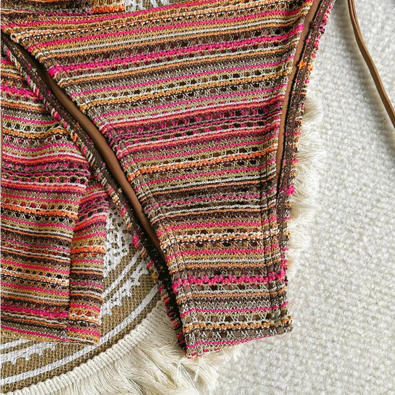 New Sexy Striped Bikinis Female Swimsuits Women 3 Piece Swimwear Beach Swim Wear Bathing Suits Brazilian Bikini Set Pool Bather