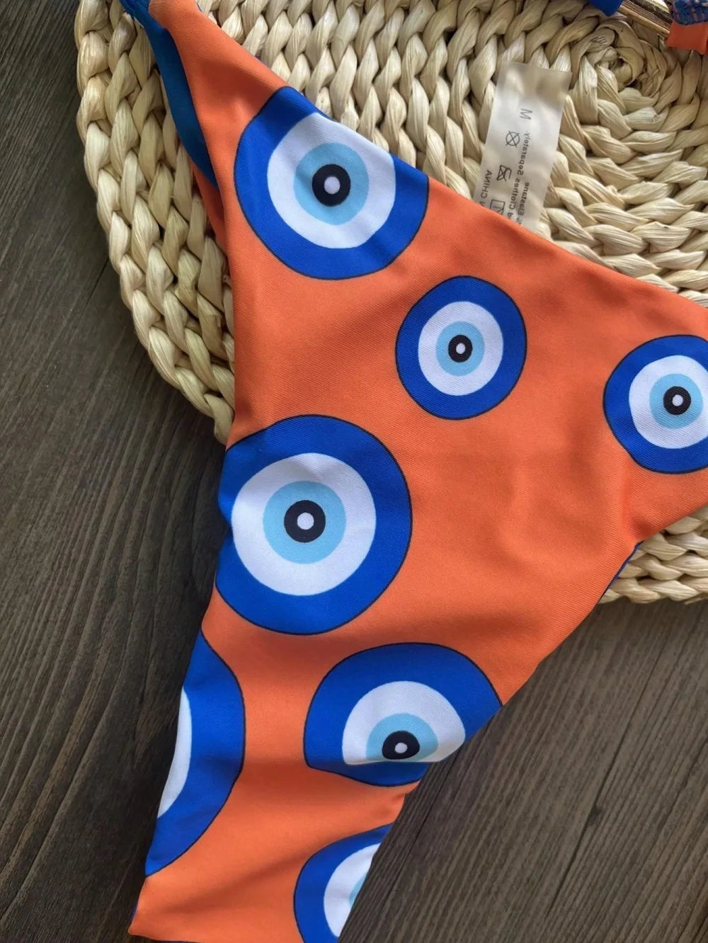 RUOTONSEPT 2025 New Sexy Women's Swimsuit Print Bandage Bikinis Set Two-piece Triangle Swimwear Bathing Suit Brazilian Biquinis