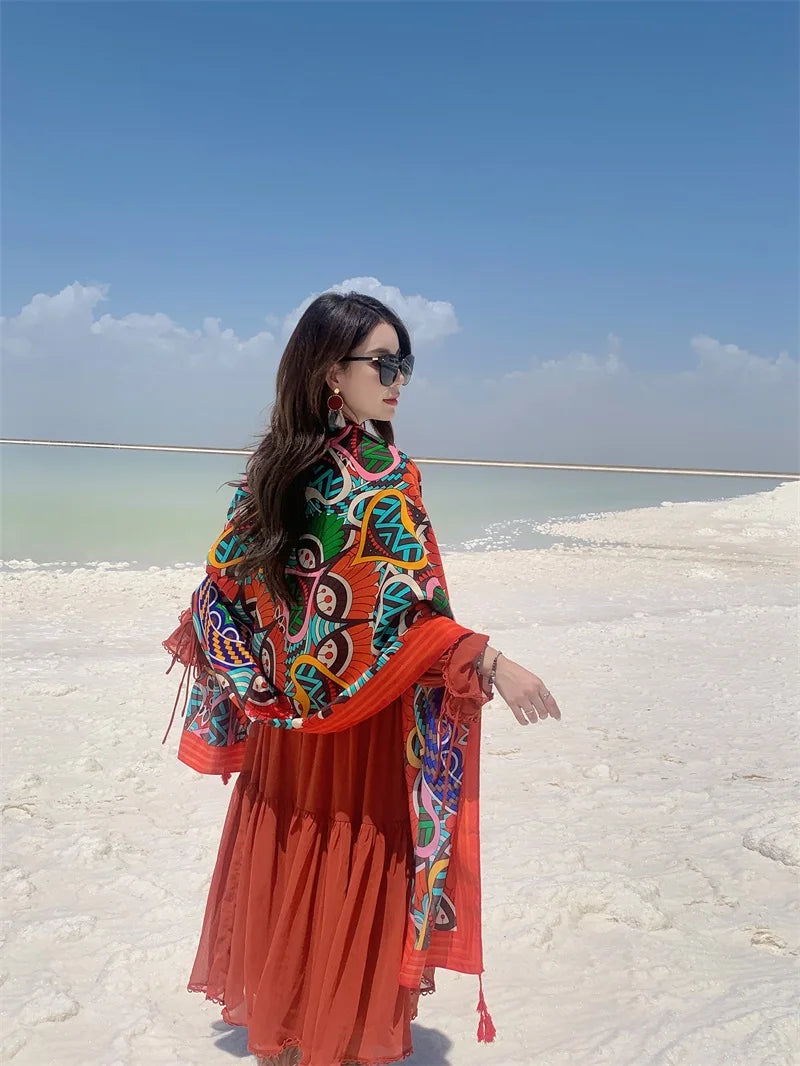 Travel Beach Sunscreen Scarves for Women Bikini Large Sarong Wrap Scarf Brazilian Swimsuit Bathing Cover-ups 17 Styles 90x180cm