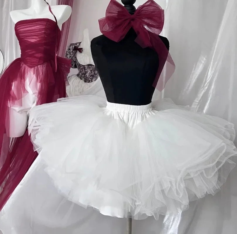 Tube Top Dress Sweet Japanese Lolita Heavy Industry Birthday Dresses Waist Thin Bow Trailing Fluffy Princess Vestidos For Women