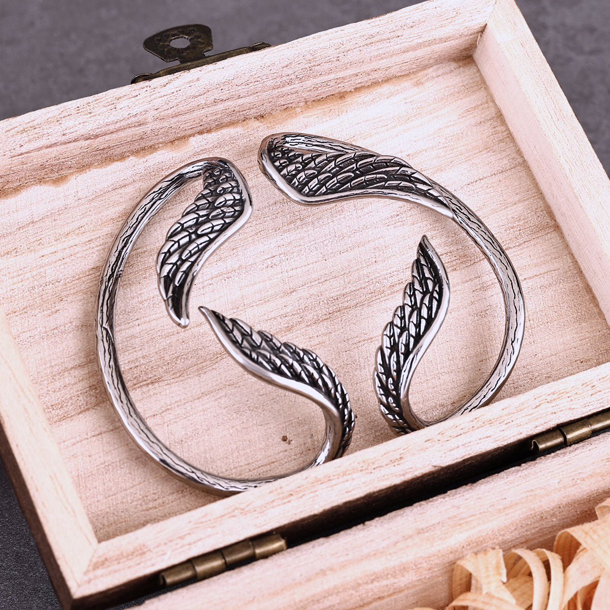Viking Angel Wings Men's and Women's Fashion Earrings Stainless Steel Hanging Earrings Wrap Around Earrings Personalized Jewelry