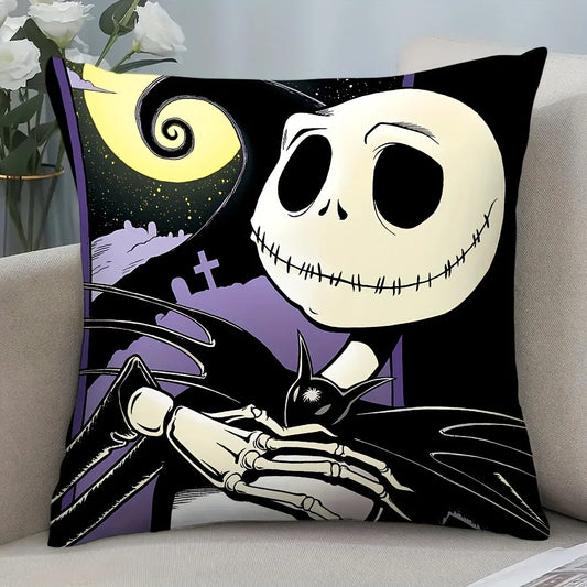 Jack Skellington Halloween Pillow: Spooky and Stylish Decor for Your Home Sofa room cushion cover, party decoration, gift