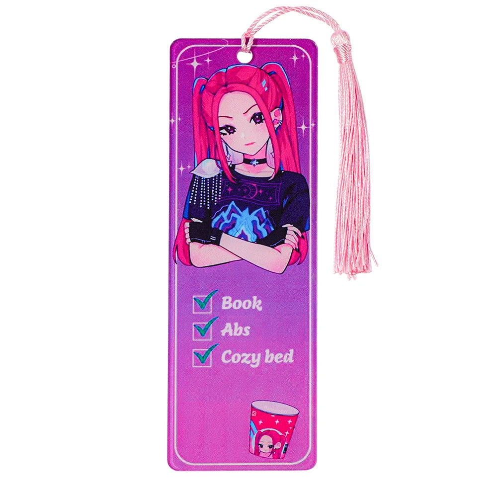 Kpop Demon Hunter Saja Boys Acrylic Bookmark Anime Merch Student Study Stationery Christmas Gift for Friends