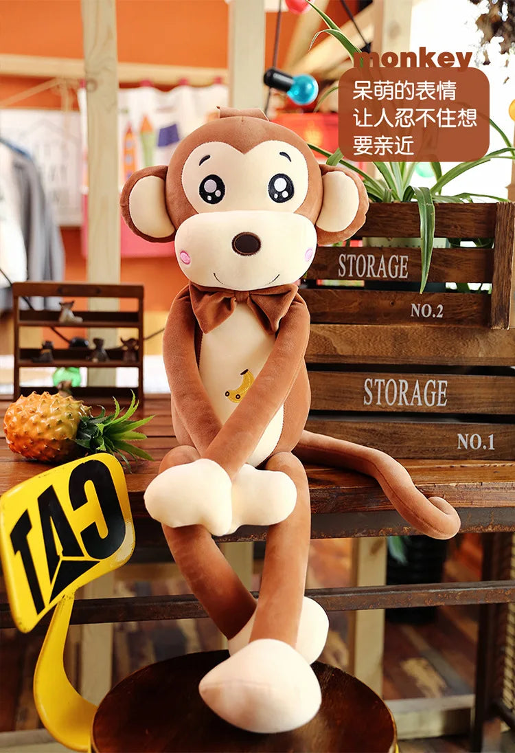 Creative Cute Cartoon Plush Toy Animal Monkey Long Arms And Long Legs Doll Baby Sleeping Comfort Pillow Christmas Gift