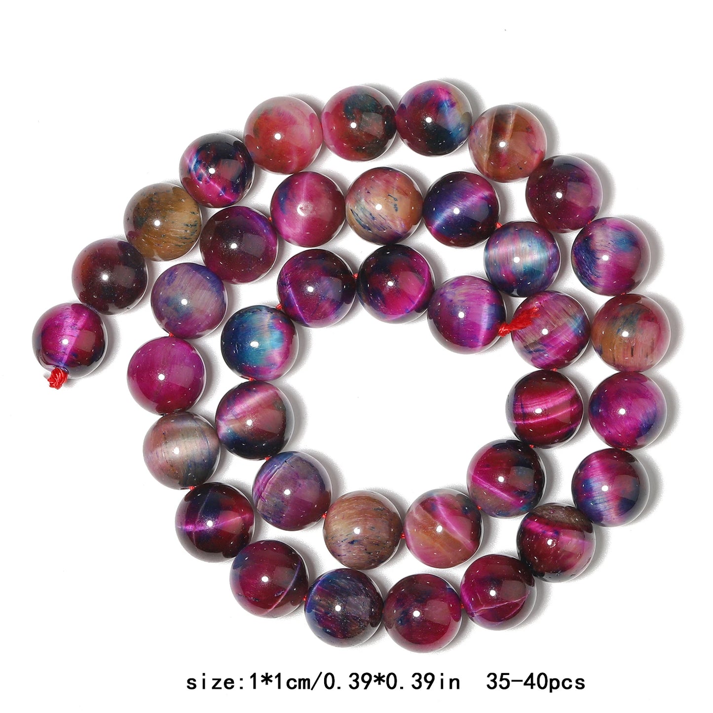 4/6/8/10mm High Qulity Tourmaline Beads Natural Stone Round Colorful Loose Beads for Jewelry Making Supplier Bracelets Accessory