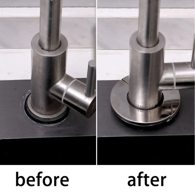 Faucet Stainless Steel Decorative Cover Faucet Water Pipe Round Detachable Decorative Cover Home Bathroom Hardware Accessories