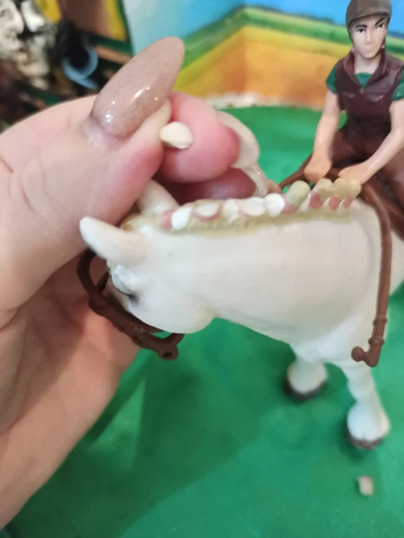 DIY Horse Race Model Horseman Farm Animal Figurines Action Ma Chang takes a shower Emulation Toys for Children Christmas Gift