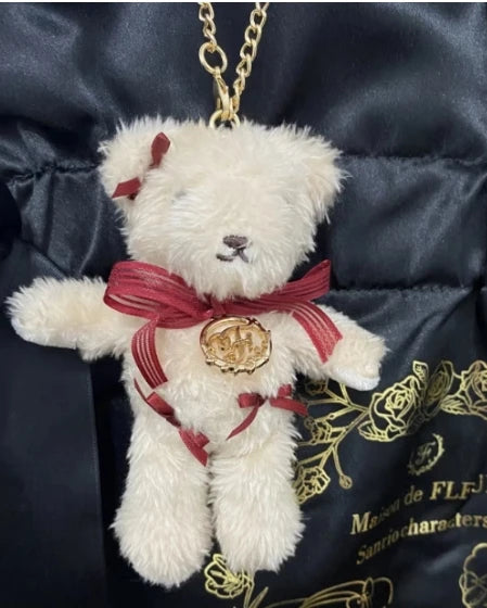 Japanese New Sweet Cute Rabbit Bear Rhinestone Bow Pendant Sweet Kawaii Girl Female Bear Bag Charm Pendant Keychains