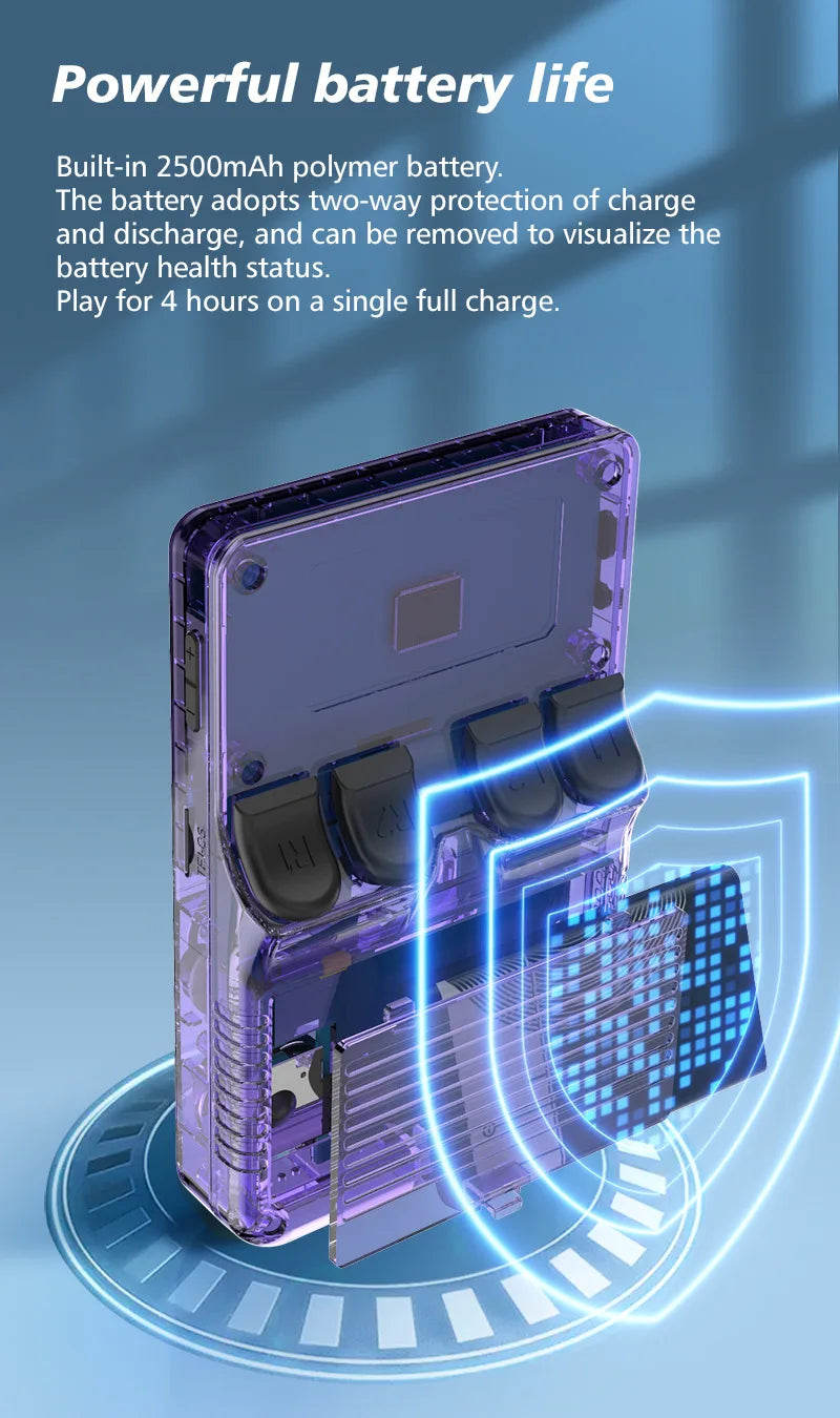 R36S Portable Handheld Game Controller with 3.5" HD Screen, Rechargeable Battery - Perfect Christmas Gift for Gamers