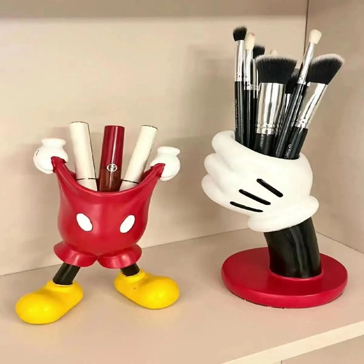 Kawaii Mickey Glove Pen Holder Anime Cute Cartoon Pencil Stationery Desktop Decoration Student Pen Holder Christmas Gift
