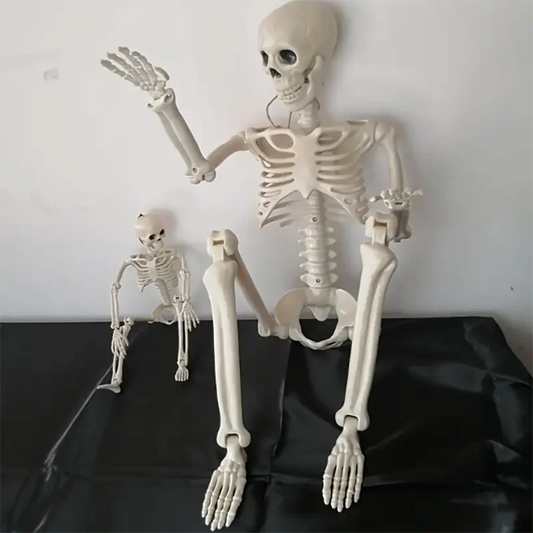 40cm/90cm Home Evil Party Decoration Horror Scary Movable Big Skull Halloween Movable Skeleton Halloween Ornament Toys